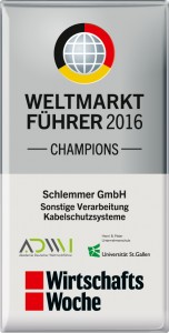 Weltmarktführer 2016: Auszeichnung für die Schlemmer Group (Quelle: www.schlemmer.com)